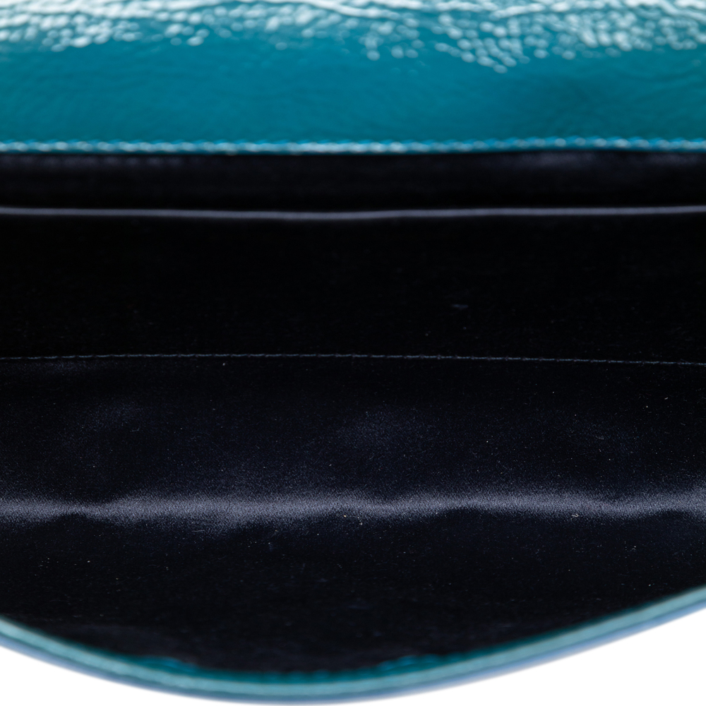 Pre-Loved Saint Laurent Large Textured Patent Belle De Jour Clutch - Picture 4 of 7